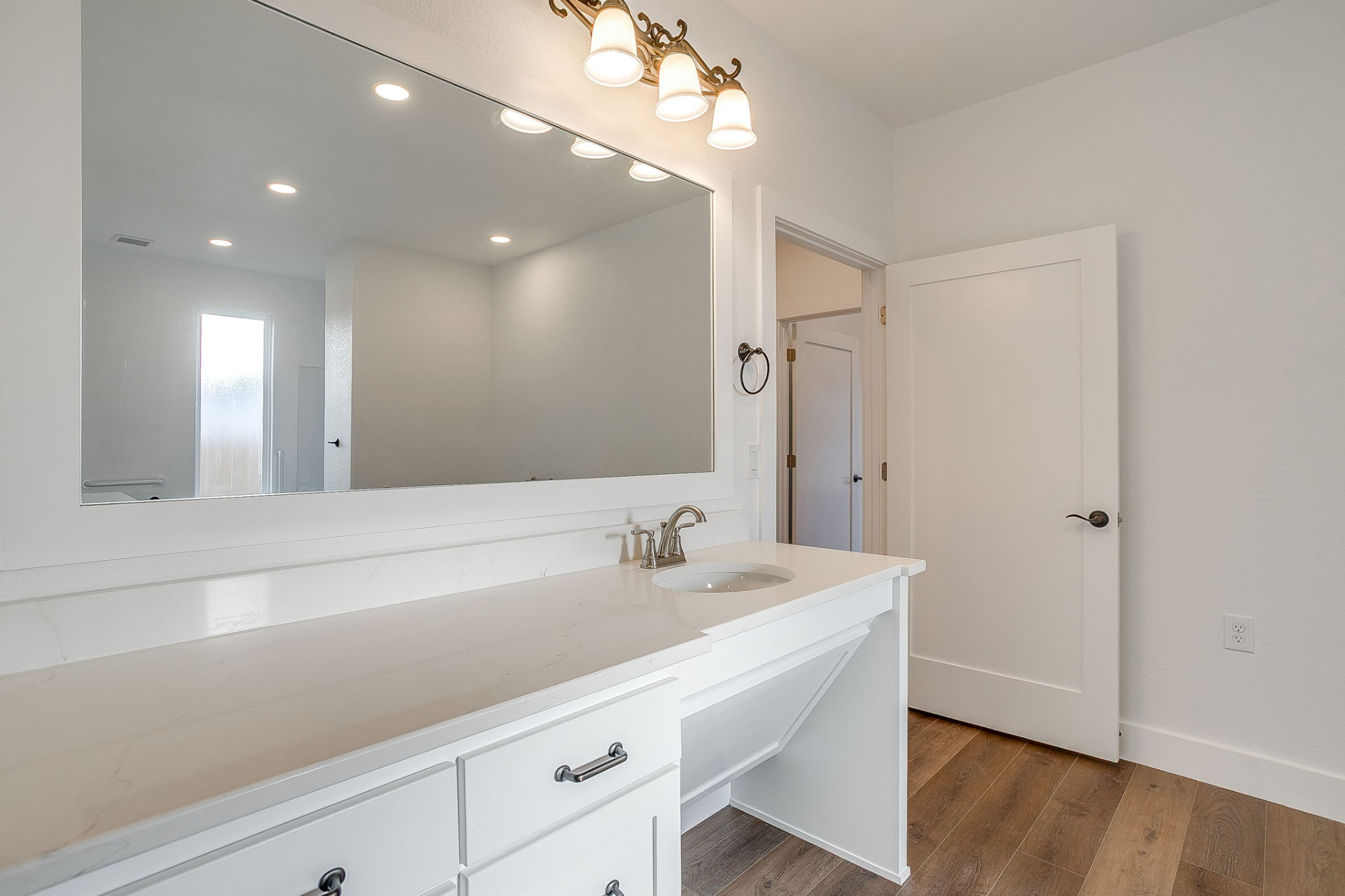 Bathtub and shower combination with tile surround